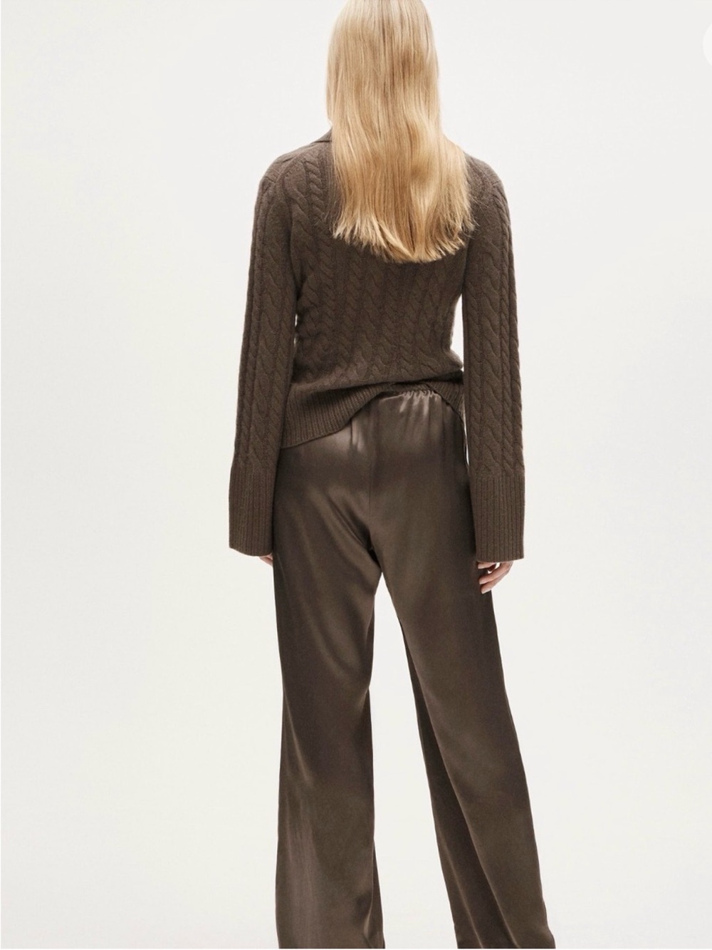 NEW J. Crew Cosmo Pants in Luster Charmeuse Smoky Wood Size Large CN714 $158 - Picture 2 of 9